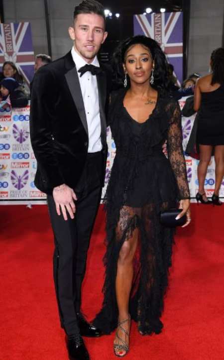 Alexandra Burke with her former lover Angus Macdonald